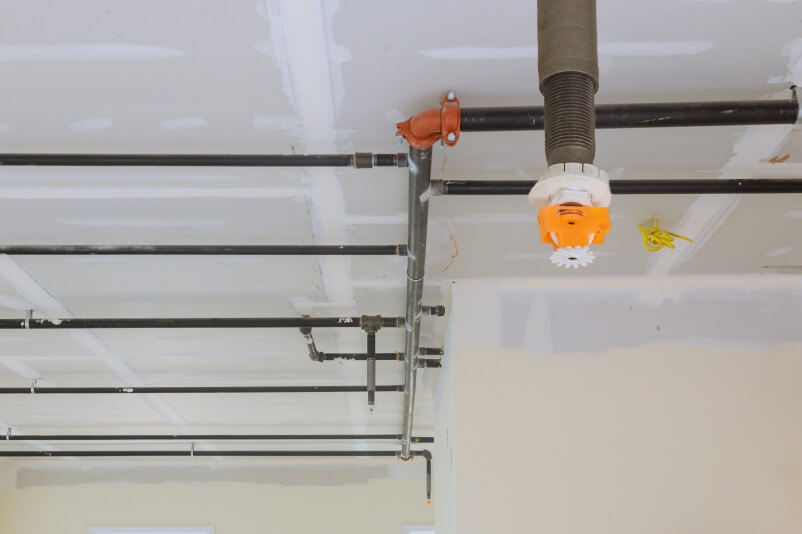 Commercial fire sprinkler installation