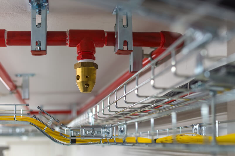 Commercial fire sprinkler installation